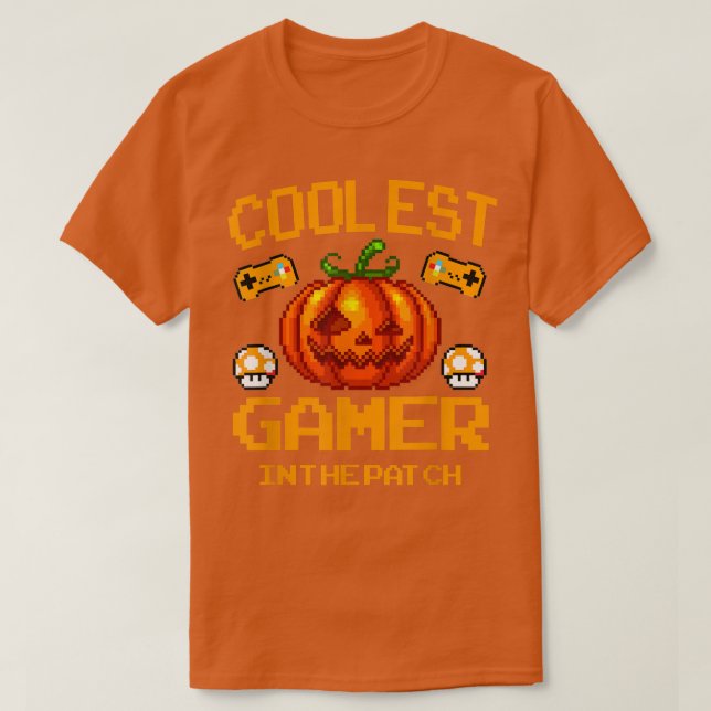 Halloween Coolest Gamer In The Patch Game Controll T Shirt (Design framsida)