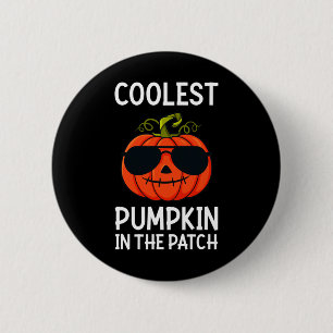 Halloween Coolest Pumpkin in Patch Roligt Boys Gi Knapp