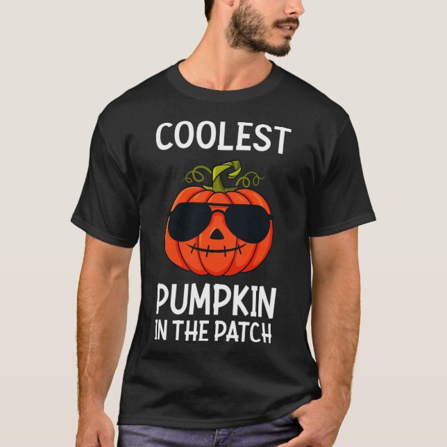 Halloween Coolest Pumpkin in Patch Roligt Boys Gi T Shirt (Framsida)