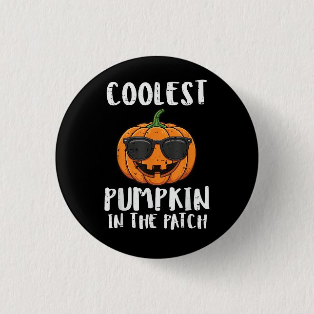 Halloween Coolest Pumpkin Patch Kostym Män Pojkar  Knapp (Framsida)