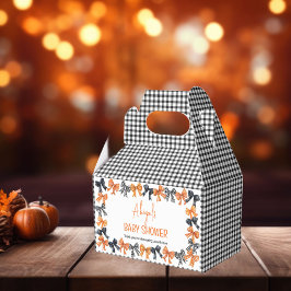Halloween Coquette Black | Orange Bows Baby Shower Presentaskar