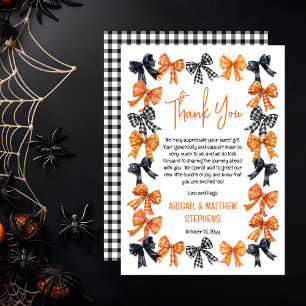 Halloween Coquette Svart Orangea slingor Baby Sh Tack Kort