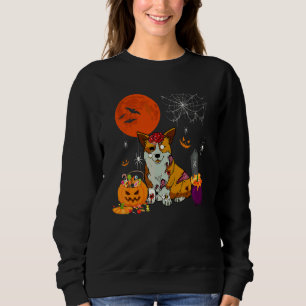 Halloween Corgi Hund Skräckinjagande Zombie Dräkt T Shirt