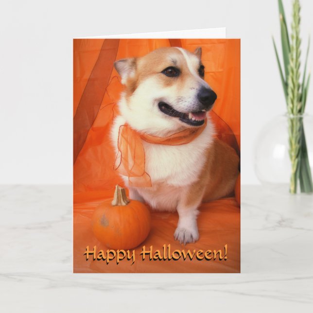Halloween Corgi-kort Kort (Framsida)