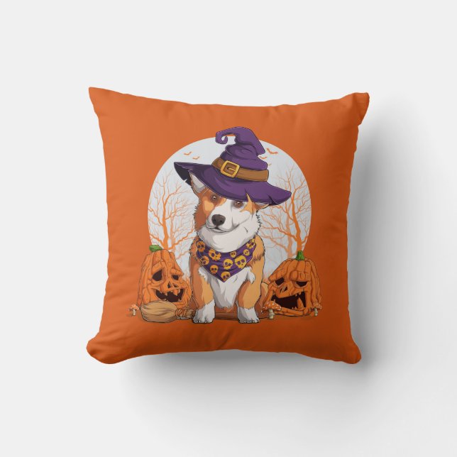 Halloween Corgi Kudde (Framsida)