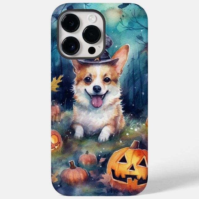 Halloween Corgi Med Pumpa Skräck (Baksida)