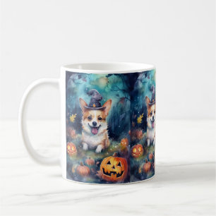 Halloween Corgi med pumpor Scary Kaffemugg