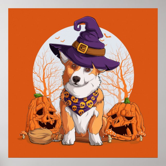 Halloween Corgi Poster (Framsidan)