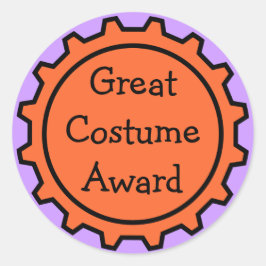 Halloween Costume Award Stickers Runt Klistermärke