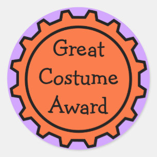 Halloween Costume Award Stickers Runt Klistermärke