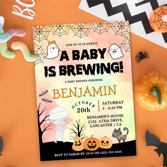 Halloween Costume Baby Shower Party Inbjudningar (Skapare uppladdad)