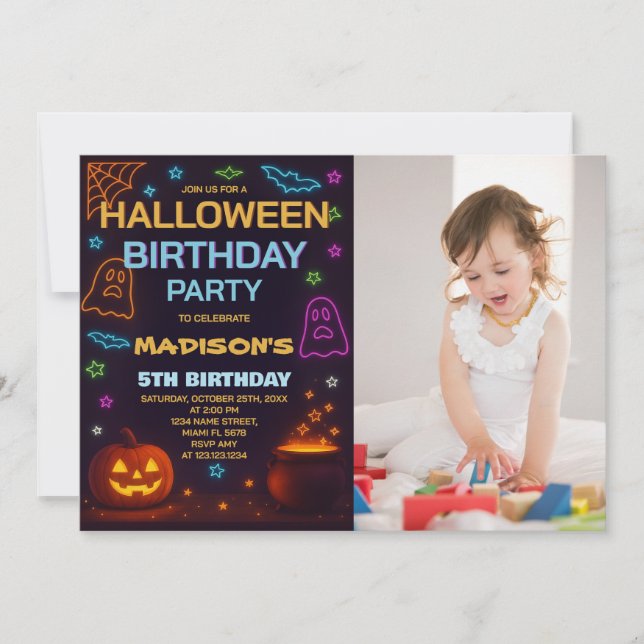 Halloween Costume Birthday-inbjudan Inbjudningar (Framsida)