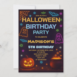 Halloween Costume Birthday-inbjudan Inbjudningar