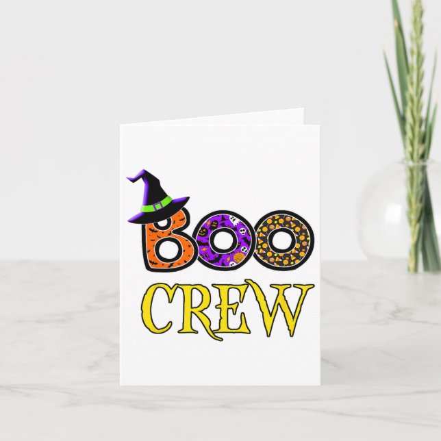 Halloween Costume Boo Crew Kort (Framsida)