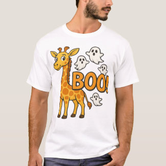 Halloween Costume Boo Giraffe Spooky Season Oversi T Shirt