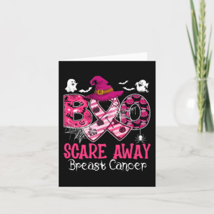 Halloween Costume Boo Skrämmer abway Breast Cancer Kort