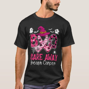 Halloween Costume Boo Skrämmer abway Breast Cancer T Shirt