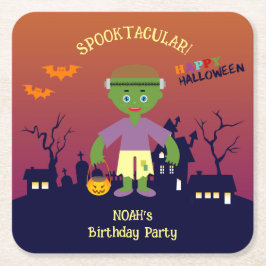 Halloween Costume Boy Födelsedagsfest Underlägg Papper Kvadrat