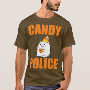Halloween Costume Candy Police Candy corn Cat Cute T Shirt