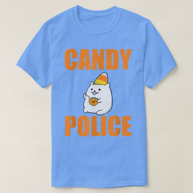 Halloween Costume Candy Police Candy corn Cat Cute T Shirt (Design framsida)
