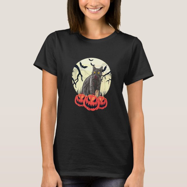 Halloween Costume Cat T Shirt (Framsida)