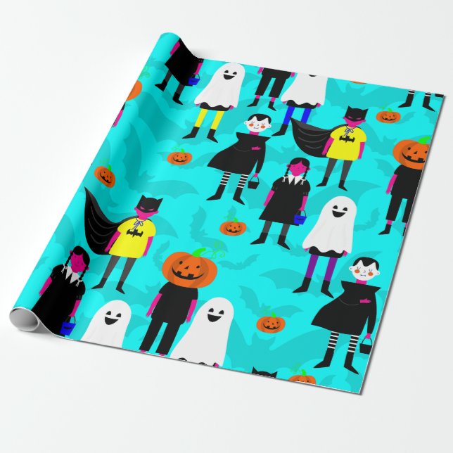 halloween costume children mime fladdermus presentpapper (Utrullad)