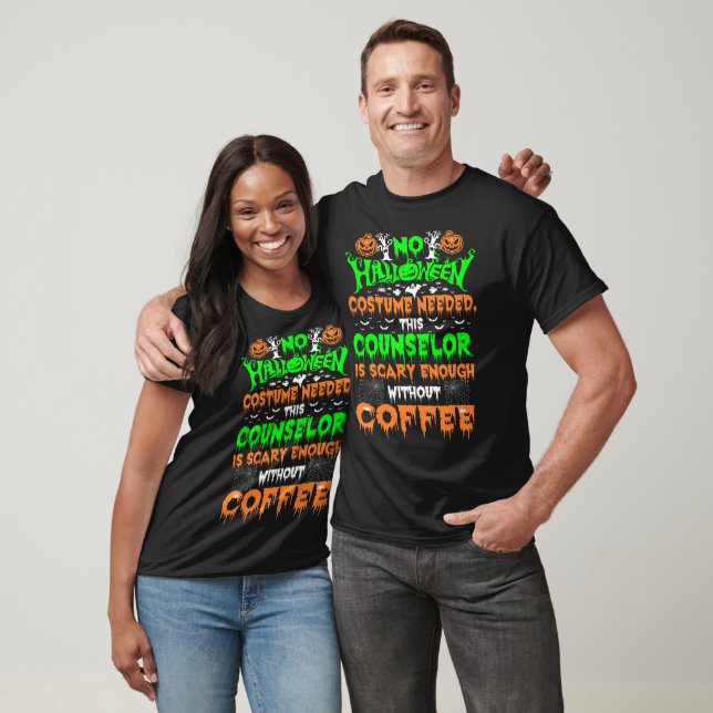 Halloween Costume Counselor Scary Coffee Gift T Shirt (Unisex)