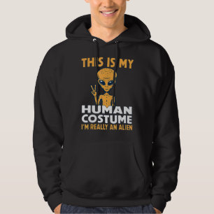 Halloween Costume Det här är min mänskliga dräkt j Hoodie