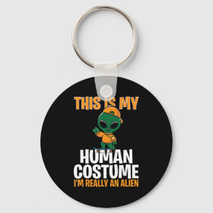 Halloween Costume Det här är min mänskliga dräkt j Nyckelring