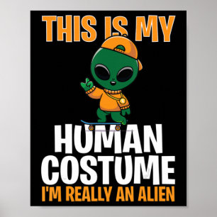 Halloween Costume Det här är min mänskliga dräkt j Poster