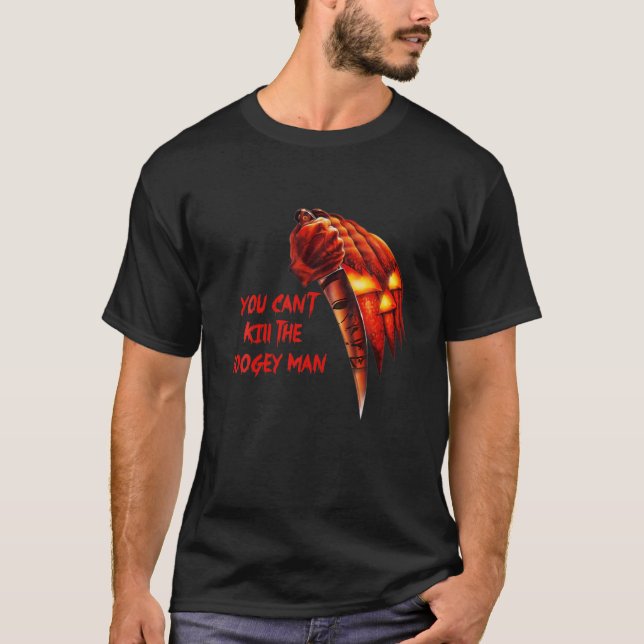 Halloween Costume Du kan inte Döda Boogey Man T Shirt (Framsida)