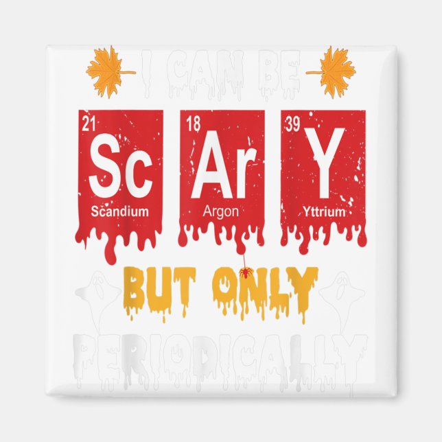 Halloween Costume for Scientists Funny Chemistry H Magnet (Framsidan)