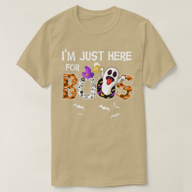 Halloween Costume Funny Ghost I'm Just Here For Th T Shirt (Design framsida)