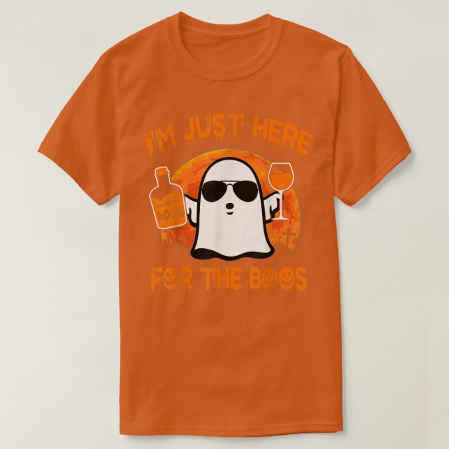 Halloween Costume Funny Ghost jag är här för T Shirt (Design framsida)