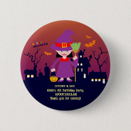 Halloween Costume Girl Födelsedagsfest Knapp