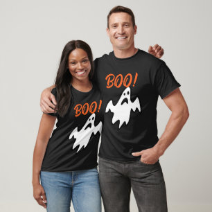 Halloween Costume-idé, Spooky Ghost Boo T Shirt