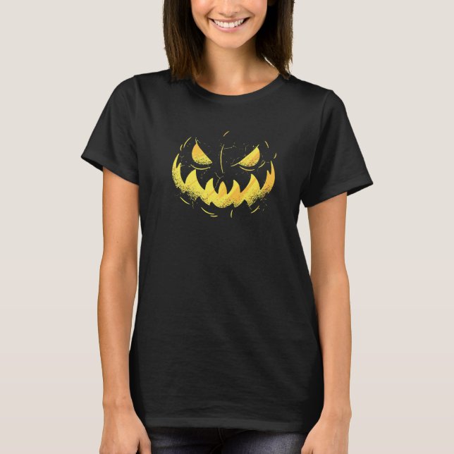 Halloween Costume Jack O'lantern Pumpkin Ansikte G T Shirt (Framsida)