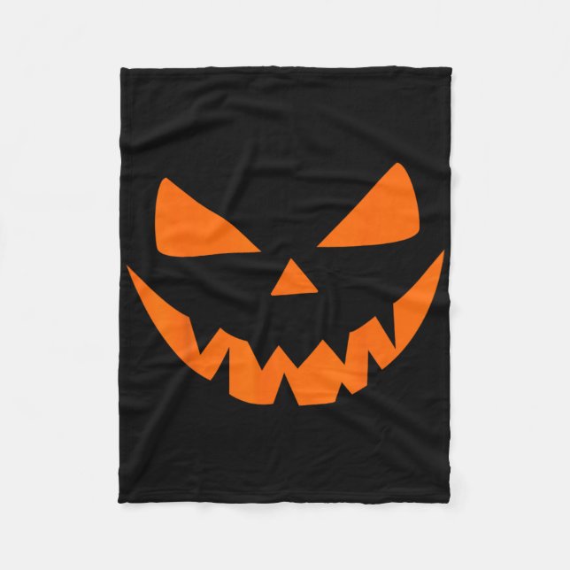 Halloween Costume Jack O'Lantern Pumpkin Ansikte W Fleecefilt (Framsidan)