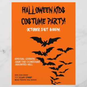 Halloween Costume Kids Party Announcement Flyer
