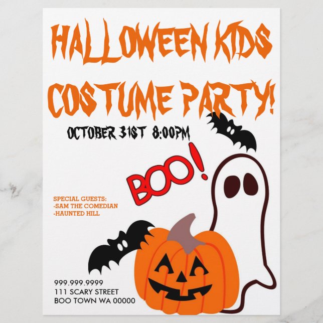 Halloween Costume Kids PartyAnnouncement Flyer (Framsidan)