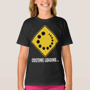 Halloween Costume Loading Gult Road Sign T Shirt