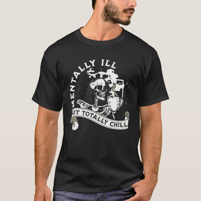 Halloween Costume Menter Ill men Totally Chill S T Shirt (Framsida)