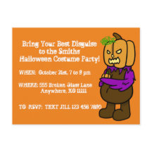 Halloween Costume Party Anpassade-inbjudan