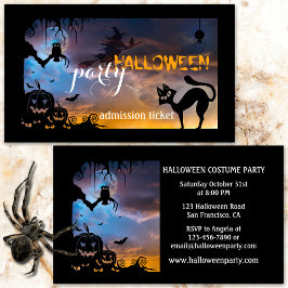 Halloween Costume Party Biljett Affärskort Tilläggskort