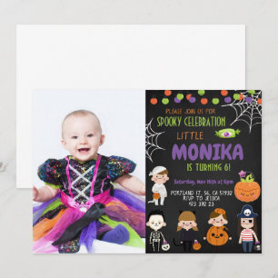 Halloween Costume party Birthday-inbjudan Inbjudningar