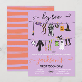 Halloween Costume Party Clothesline-inbjudan Inbjudningar