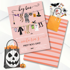 Halloween Costume Party Clothesline-inbjudan Inbjudningar
