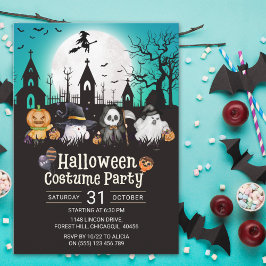 Halloween Costume Party Fun Ghosts Inbjudningar