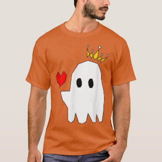 Halloween costume party ghost king with heart scar t shirt