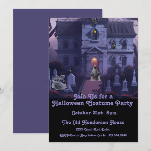 Halloween Costume Party, Haunted House Inbjudningar